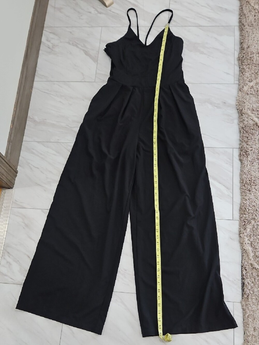 Halara Black Wide-Leg Jumpsuit with Spaghetti Straps - Picture 2 of 6